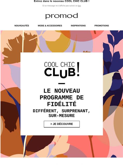 cool chic club|Programme de fidélité Promod